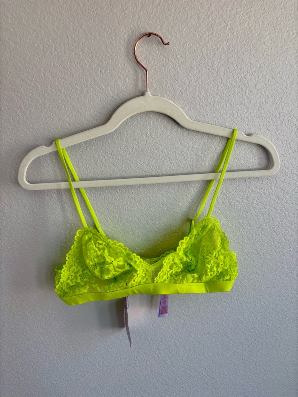 Neon Yellow Lace Bralette